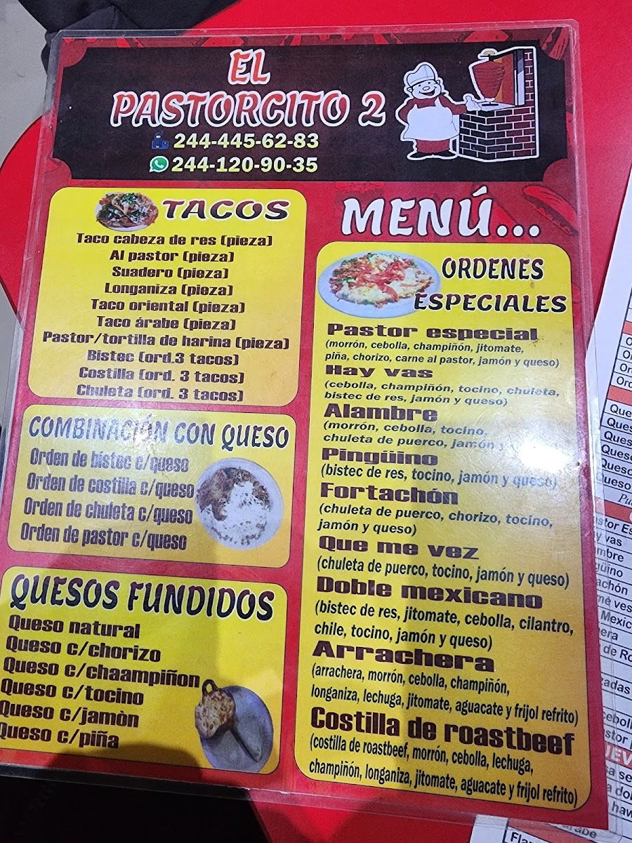 El Pastorcito 2 Menu - Image 3